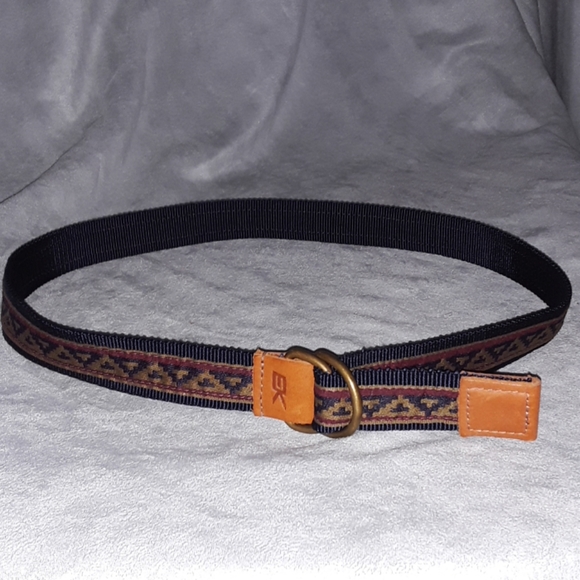 EK D Buckle canvas belt embroidered ribbon - Picture 2 of 5